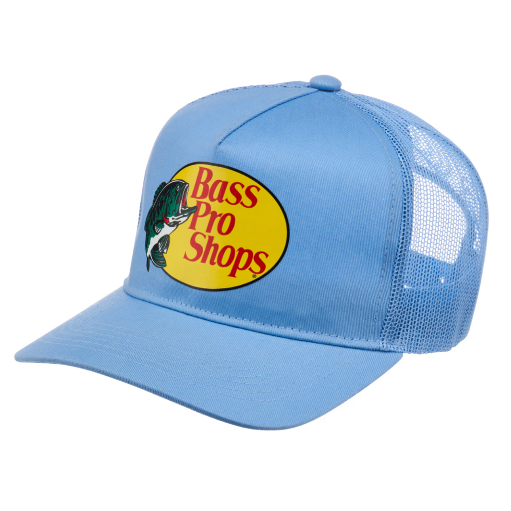 Bass Pro Shops Mesh Snapback Trucker Hat – Adjustable, Breathable Fishing Cap For Men – Outdoor & Casual Wear