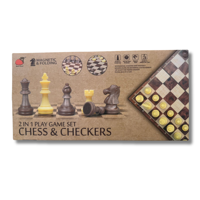 Magnetic Chess & Checkers Set