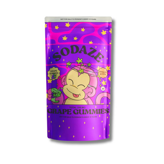 Sodaze Grape Gummies- 200mg